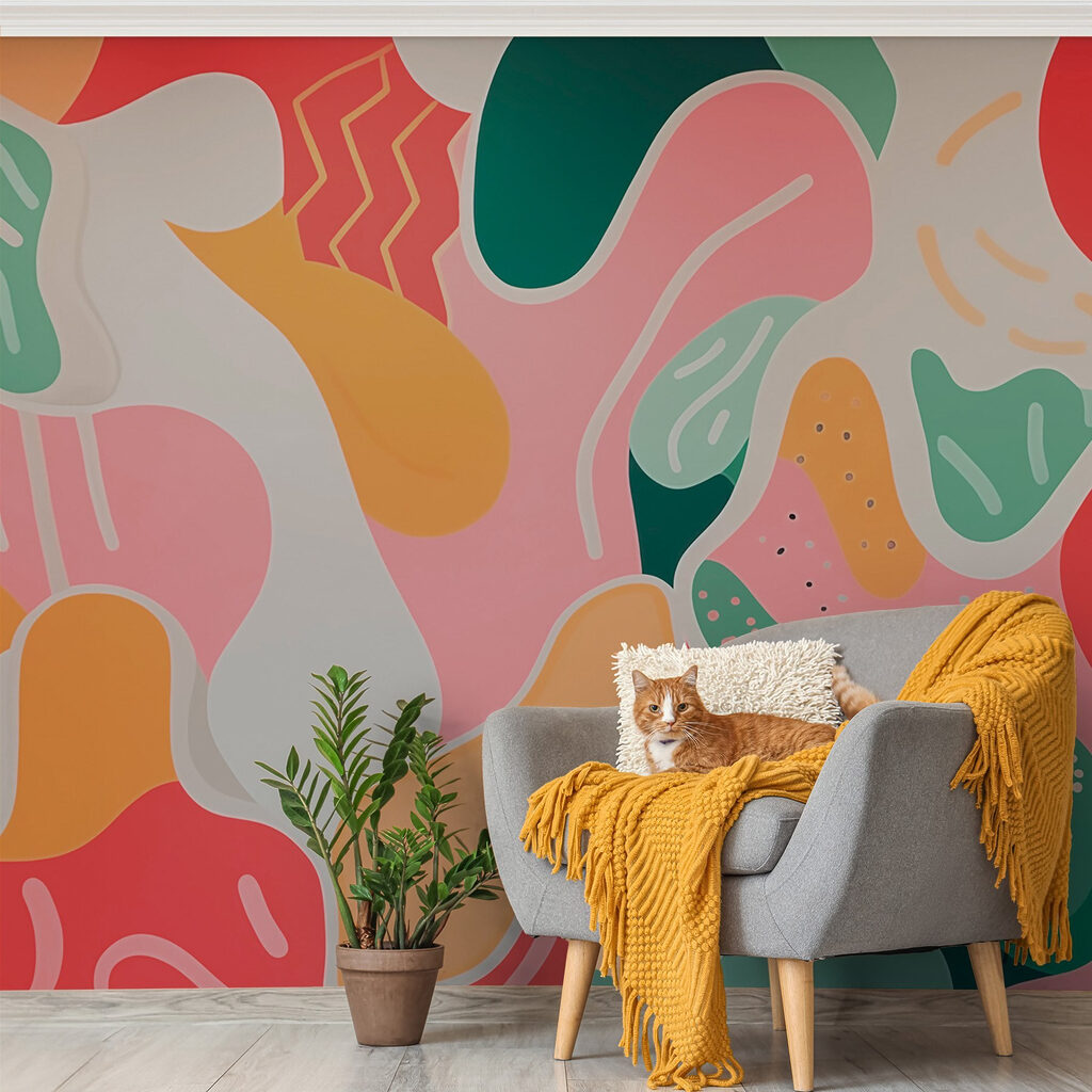 Colorful art on a wall Colorful art on a wall