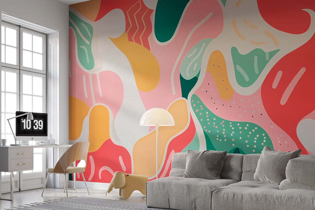 Colorful art on a wall Colorful art on a wall