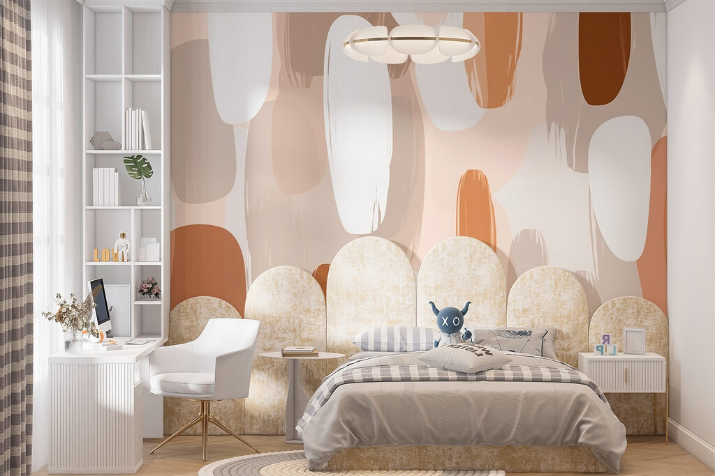 Pattern of brown and white paint Pattern of brown and white paint