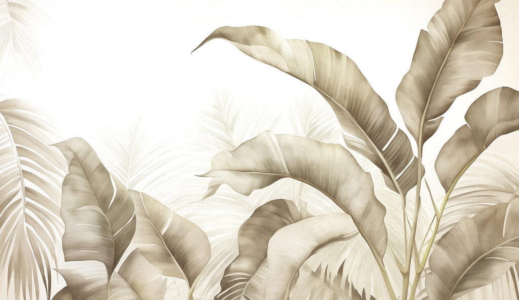 Pokojná, neutrálna botanická ilustrácia. Pokojná, neutrálna botanická ilustrácia.