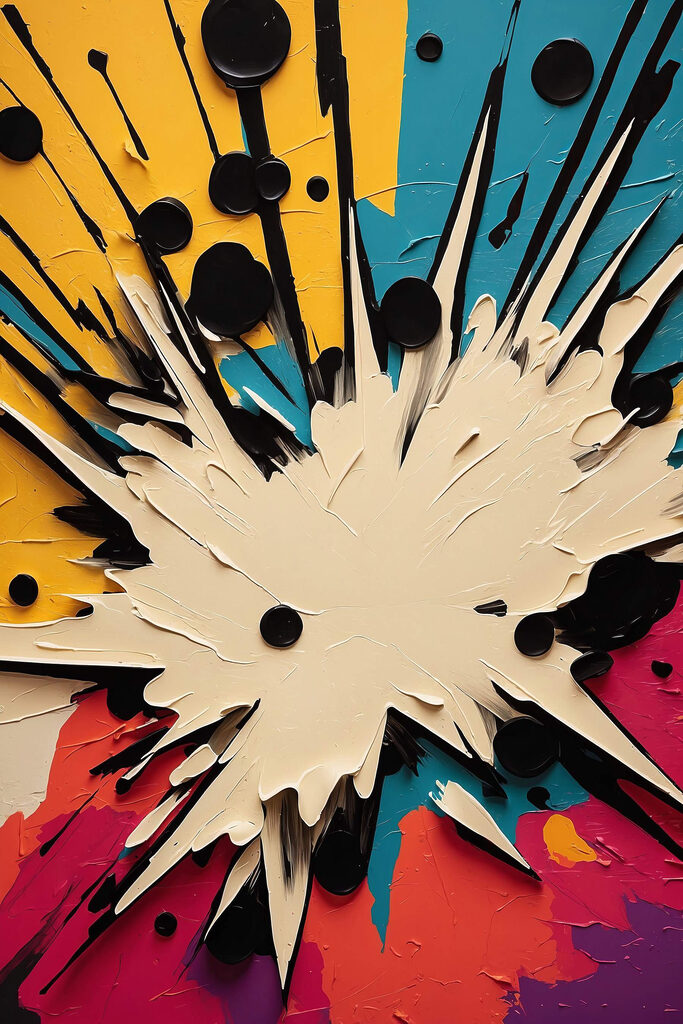 White and black explosion White and black explosion