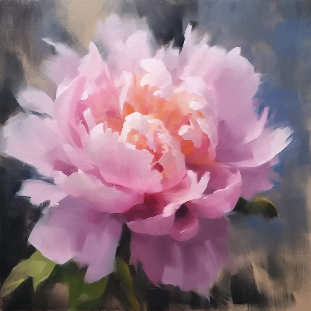 s43216p 1024x1024 - Ružový kvet so zelenými listami - tegory