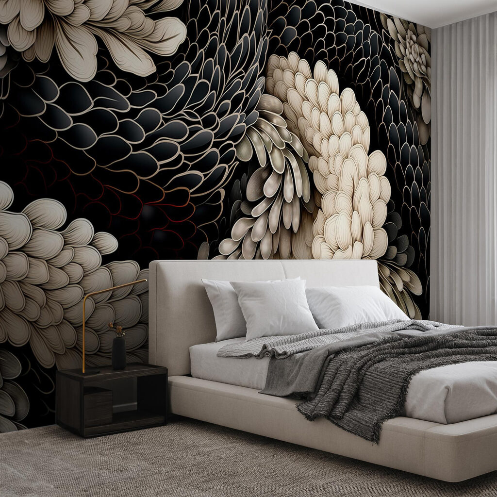 Intricate floral design in neutral tones Intricate floral design in neutral tones