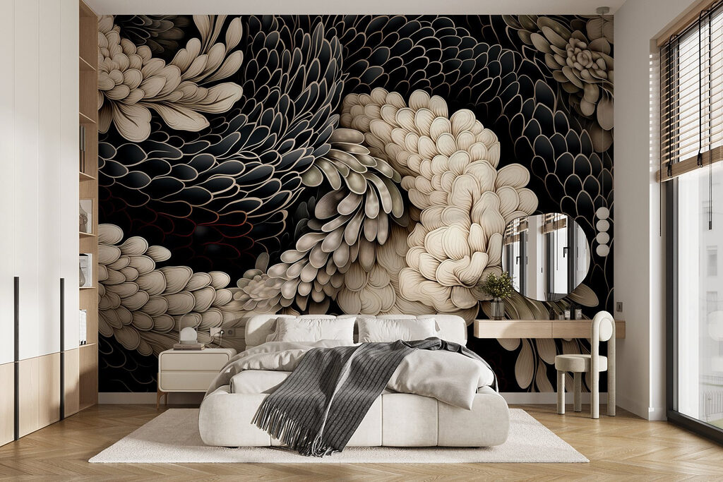 Intricate floral design in neutral tones Intricate floral design in neutral tones