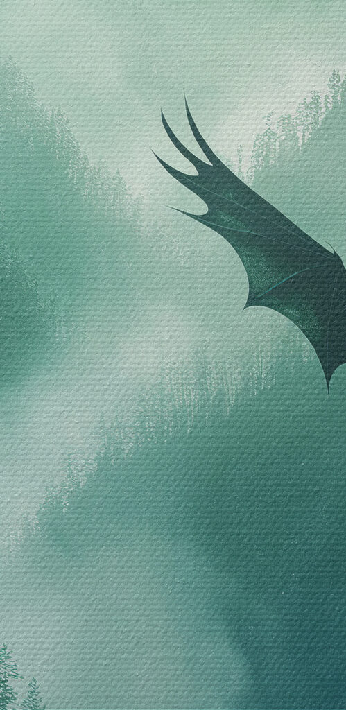 Group of dragons flying in the sky