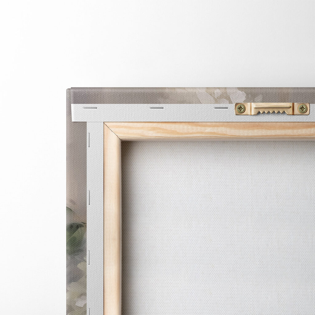 Painting of a bouquet of white flowers in a glass jar Painting of a bouquet of white flowers in a glass jar