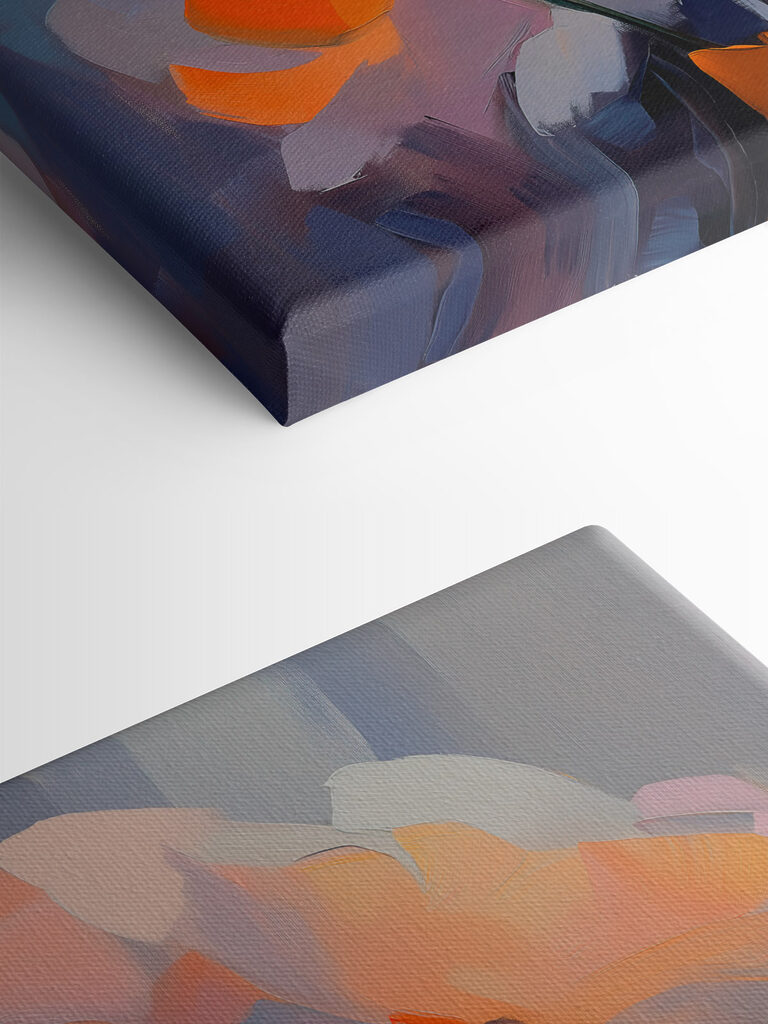 Painting of white flowers Painting of white flowers