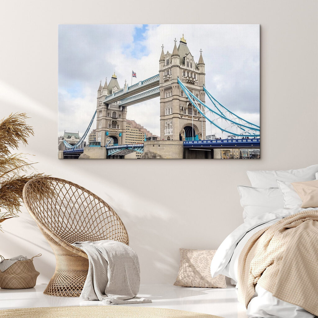 Bridge with towers and a bridge over water Bridge with towers and a bridge over water