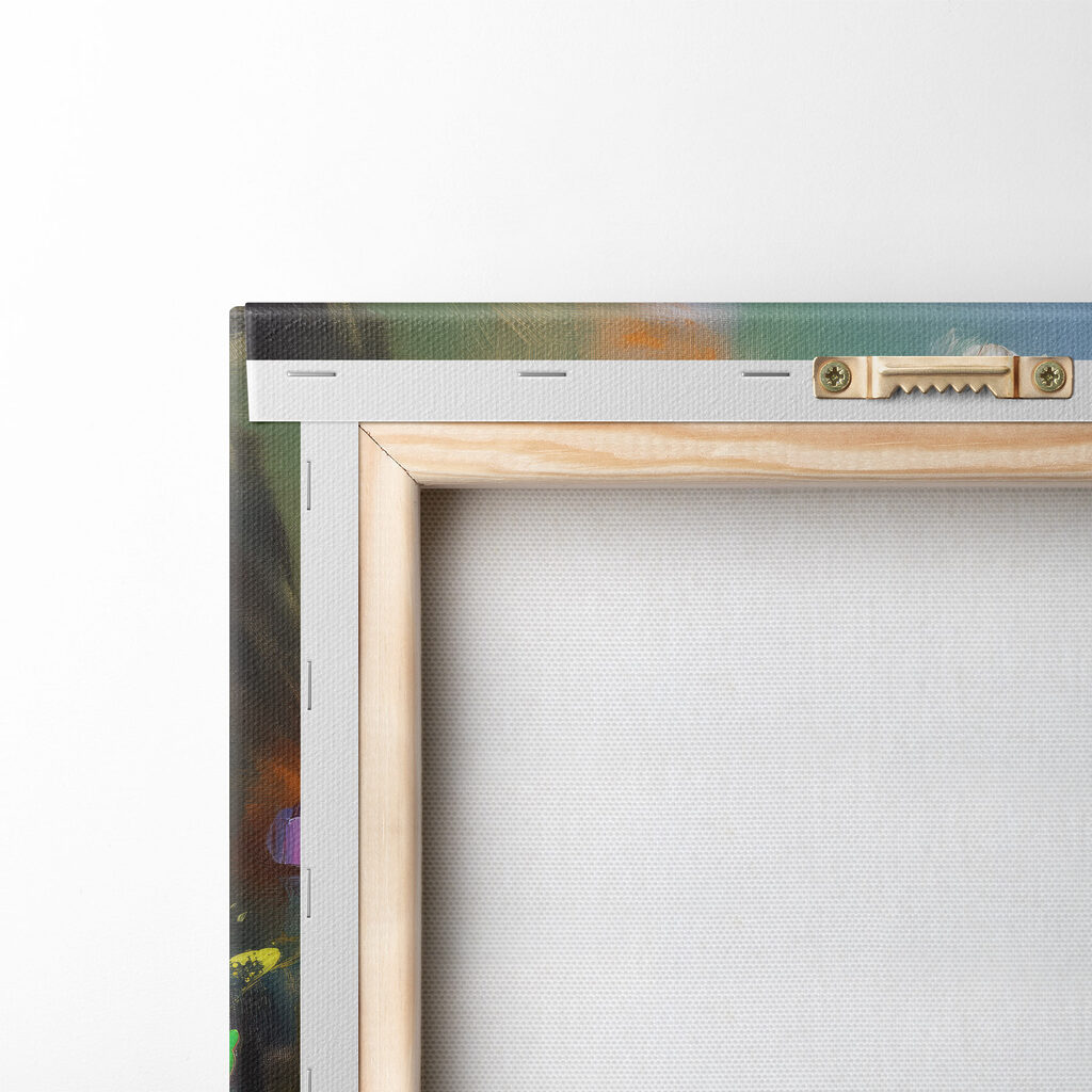 Painting of flowers in a blue vase Painting of flowers in a blue vase