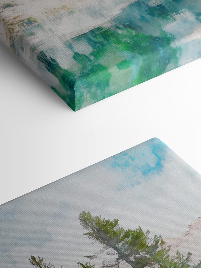 Water with trees and mountains in the background Water with trees and mountains in the background