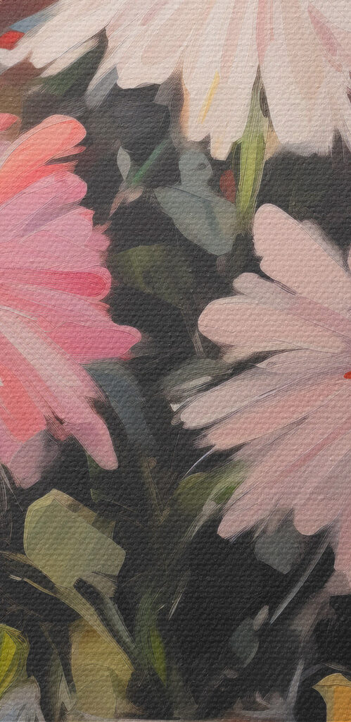 Painting of flowers in a vase Painting of flowers in a vase