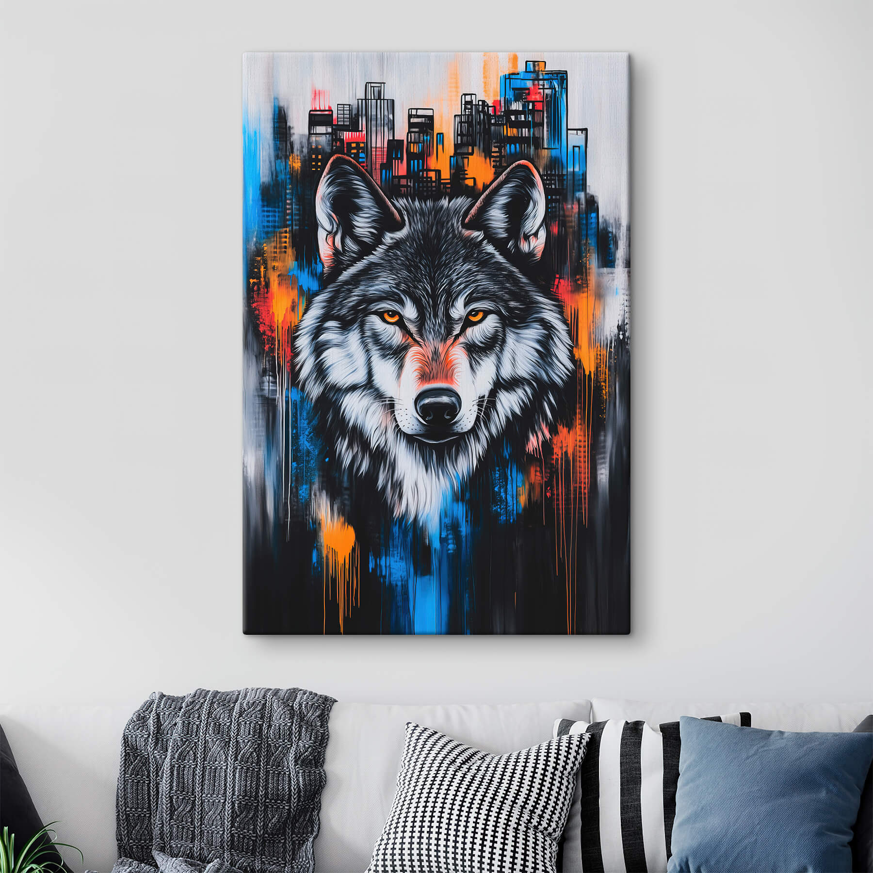 Painting of a wolf Painting of a wolf