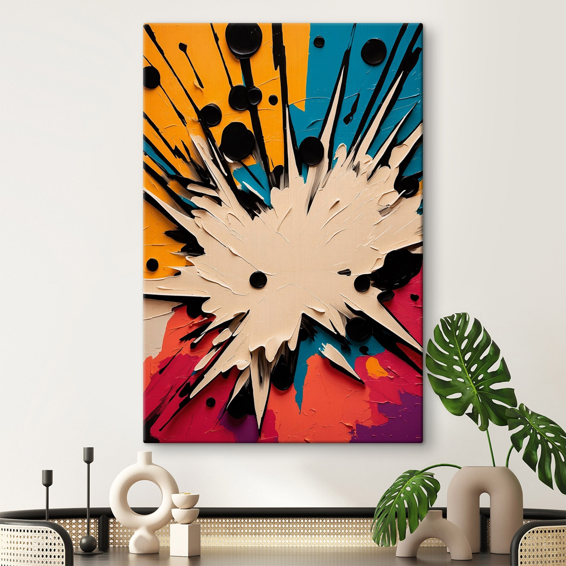 White and black explosion White and black explosion