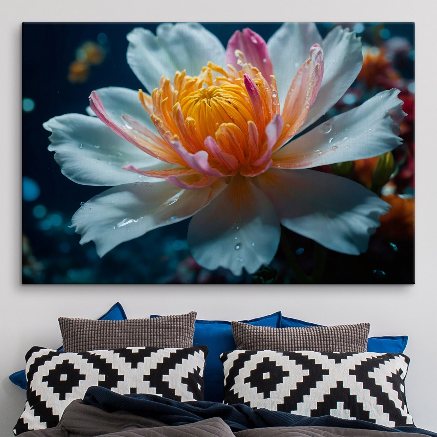 Delicate petals in tranquil waters