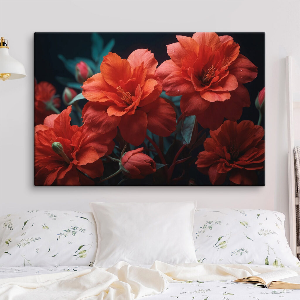 Group of red flowers