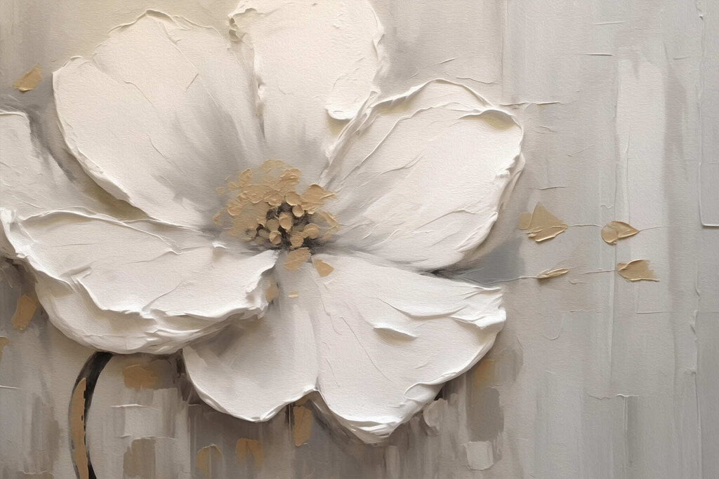 Delicate white floral elegance displayed