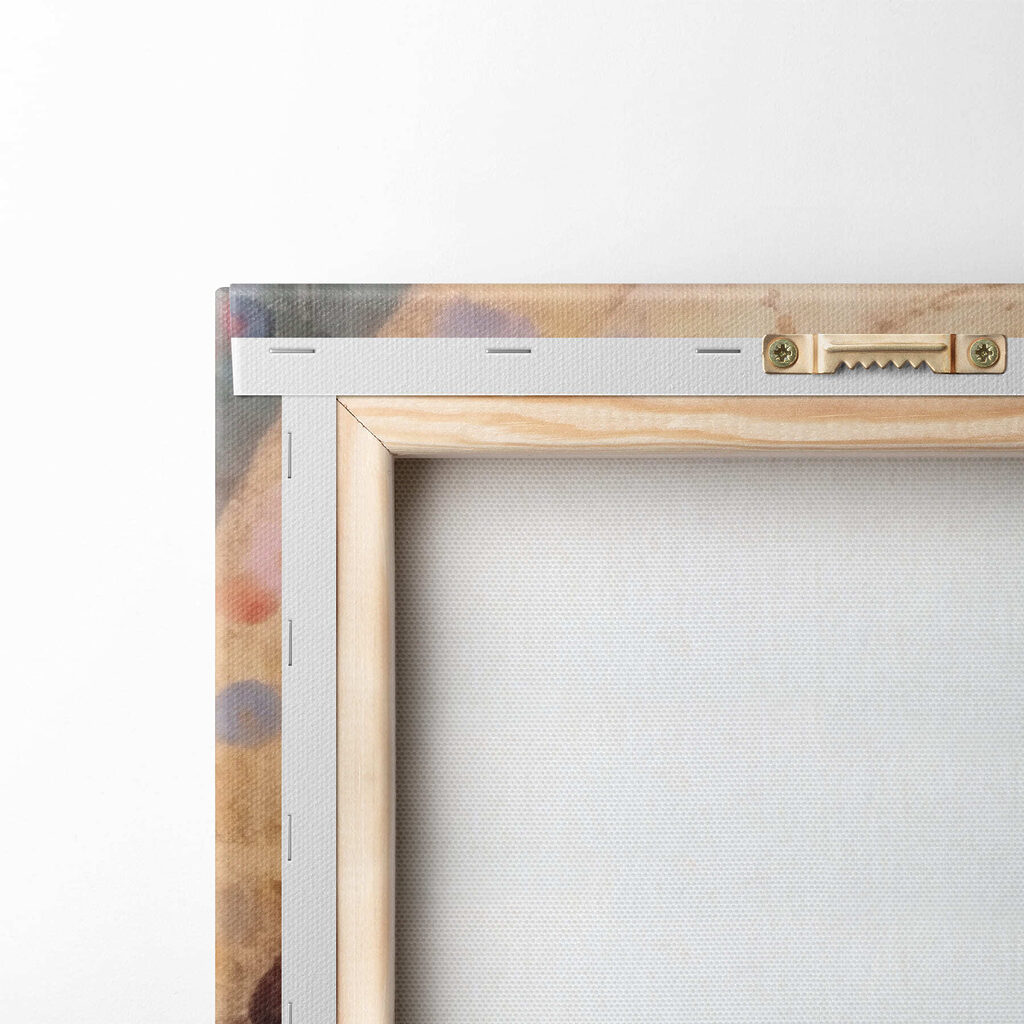 Painting of a woman sleeping with her hands folded Painting of a woman sleeping with her hands folded