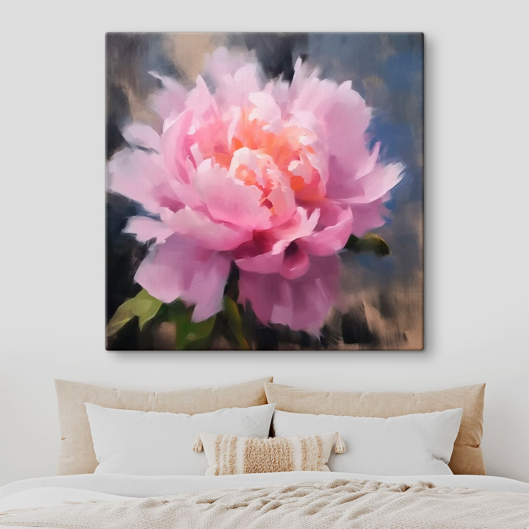 s43216pib1m - Ružový kvet so zelenými listami - tegory