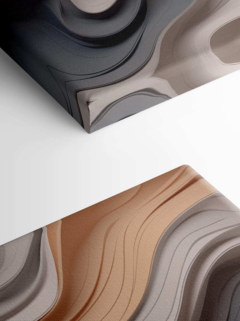 Soft curves in muted tones