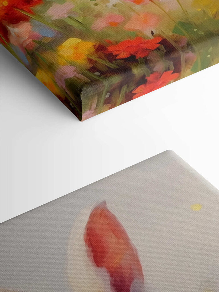 White rabbit in a flower field White rabbit in a flower field