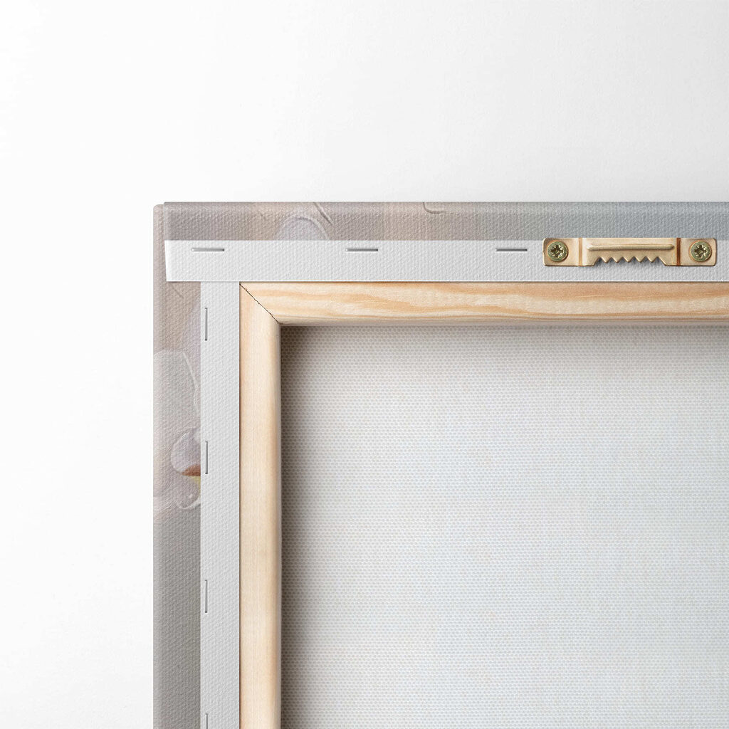 Painting of a white orchid in a glass vase Painting of a white orchid in a glass vase