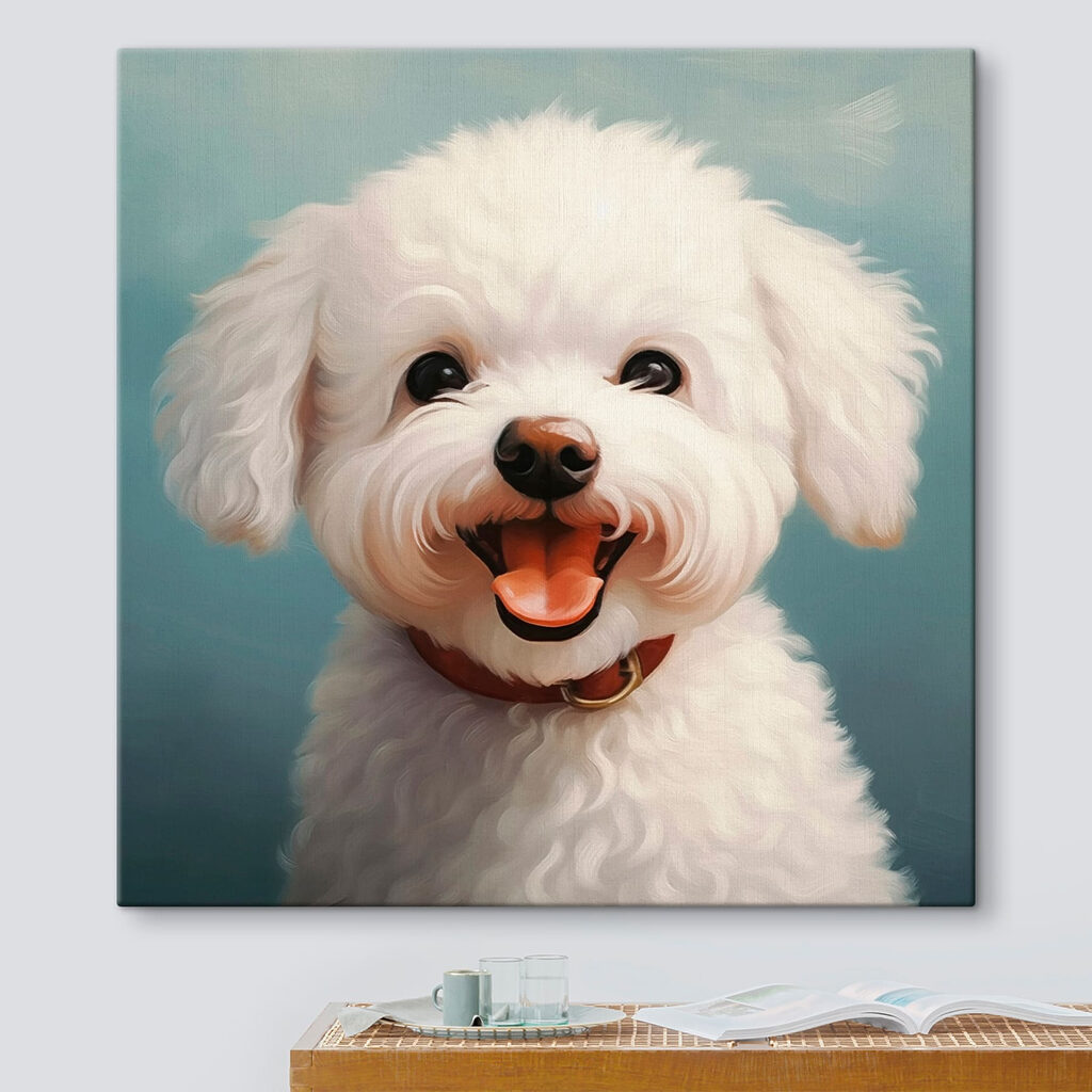 White dog with its mouth open White dog with its mouth open