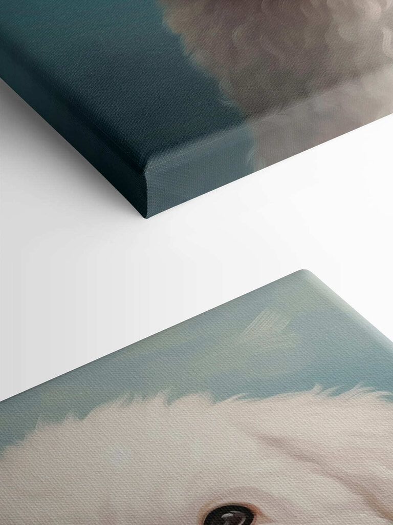 White dog with its mouth open White dog with its mouth open