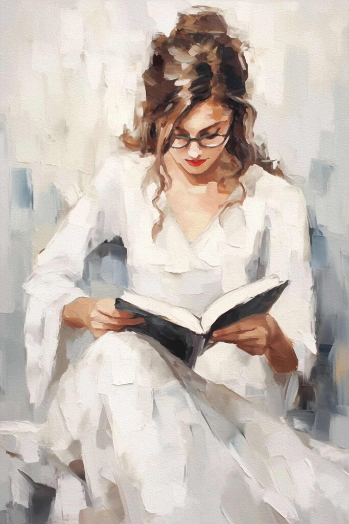 Woman reading a book Woman reading a book