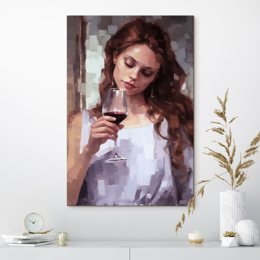 Woman holding a wine glass