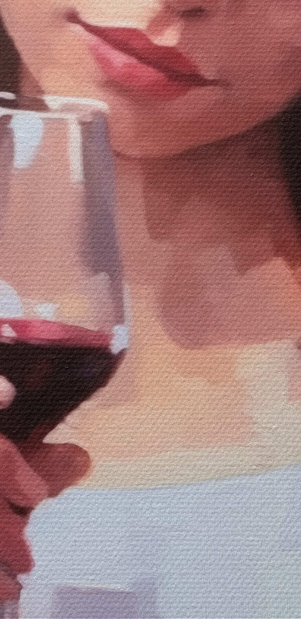 Žena držiaca pohár na víno Žena držiaca pohár na víno