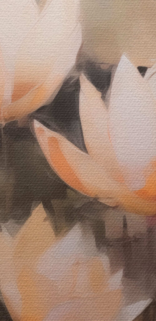 Painting of flowers on a wall Painting of flowers on a wall