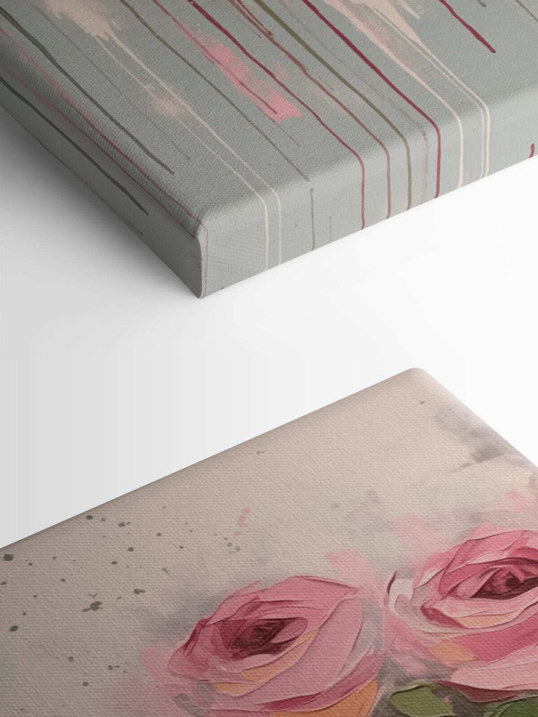 Painting of pink roses Painting of pink roses