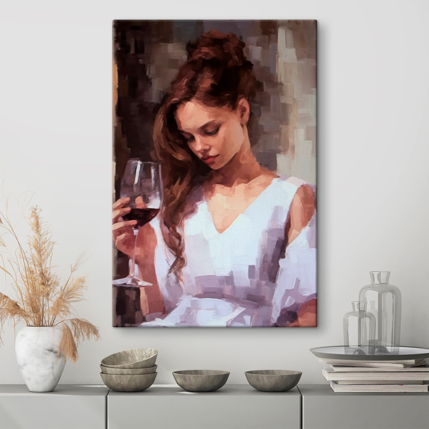 Woman holding a wine glass
