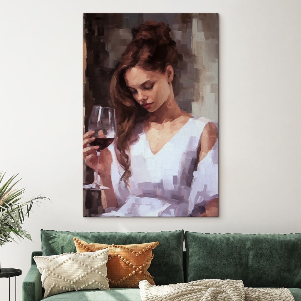 Woman holding a wine glass