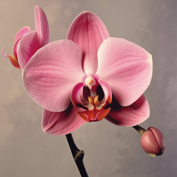 Jemná ružová orchidea v plnom kvete Jemná ružová orchidea v plnom kvete