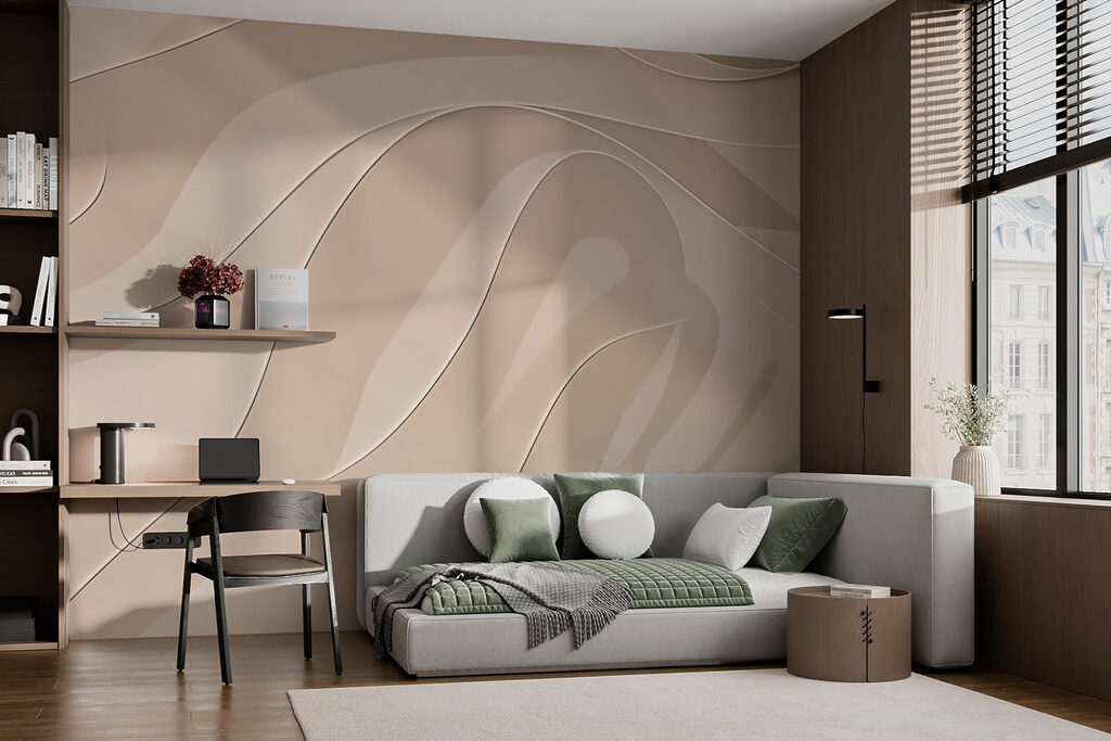 White and black wavy lines White and black wavy lines