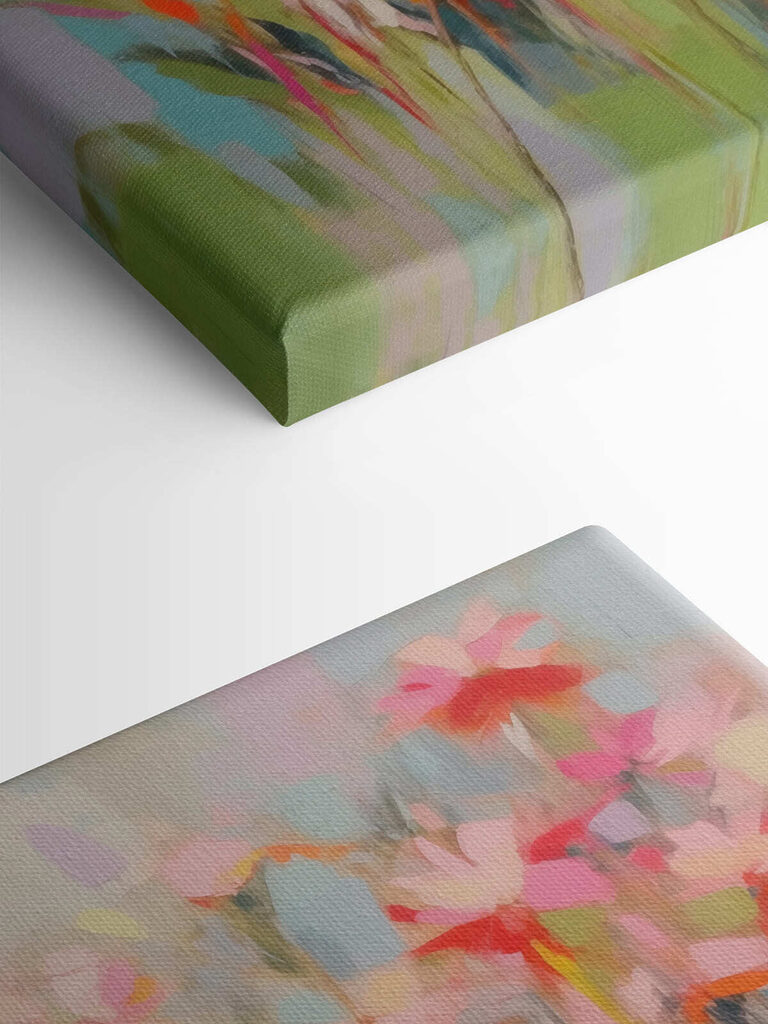 Painting of flowers on a wall