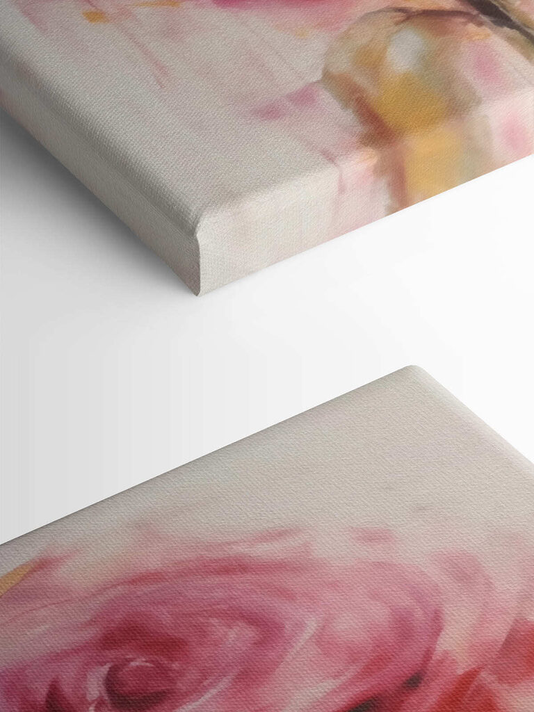 Painting of a pink rose