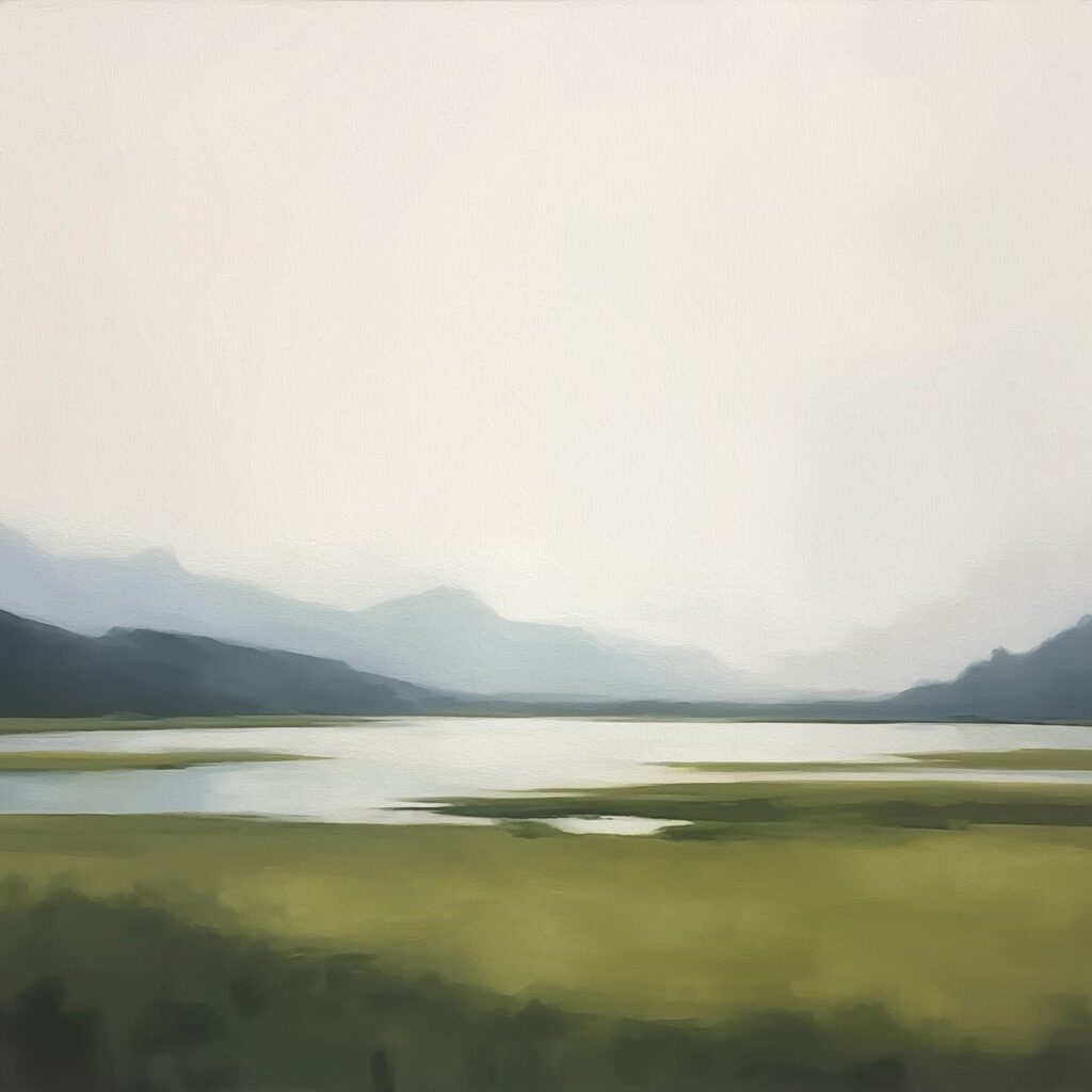 Lake surrounded by mountains Lake surrounded by mountains