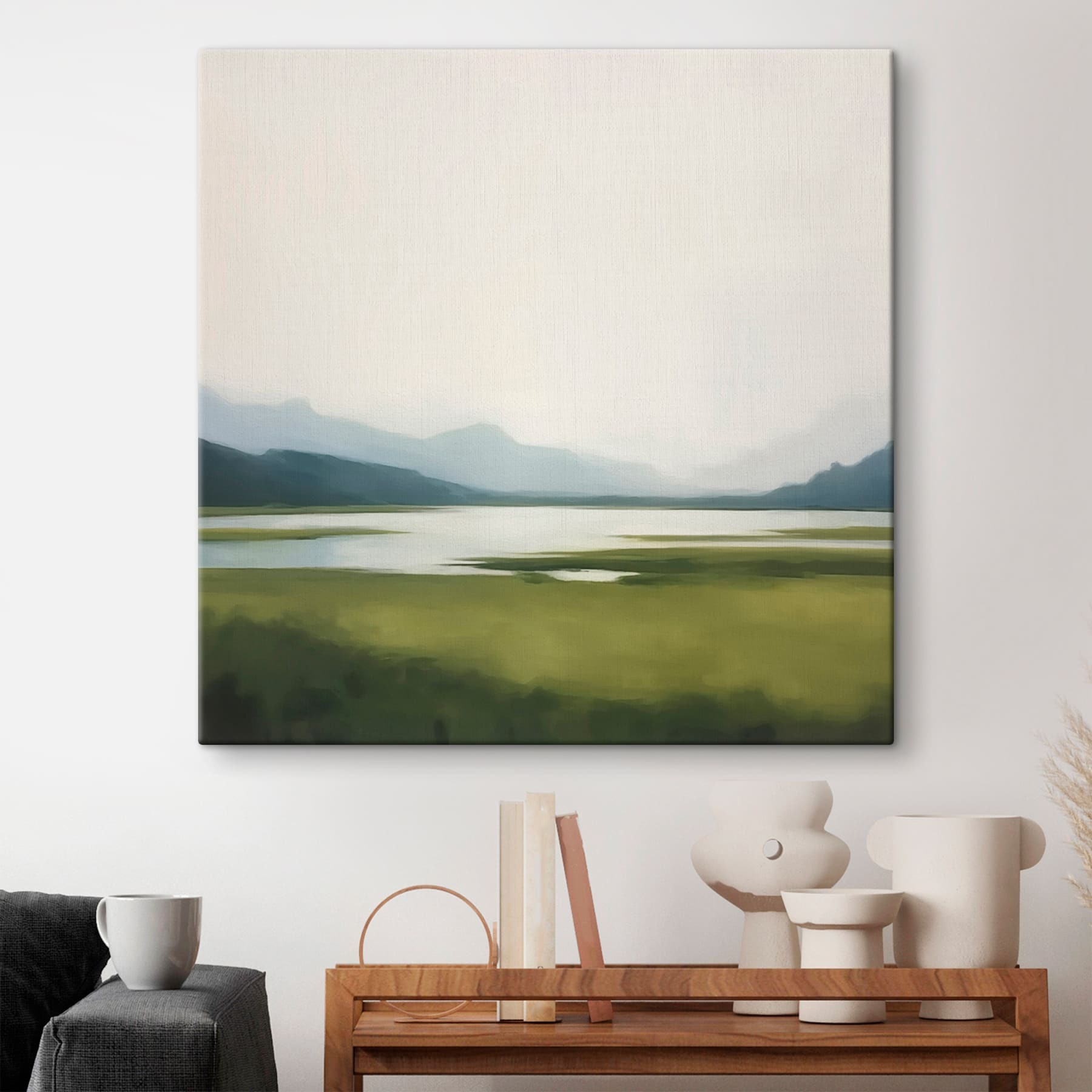 Lake surrounded by mountains Lake surrounded by mountains