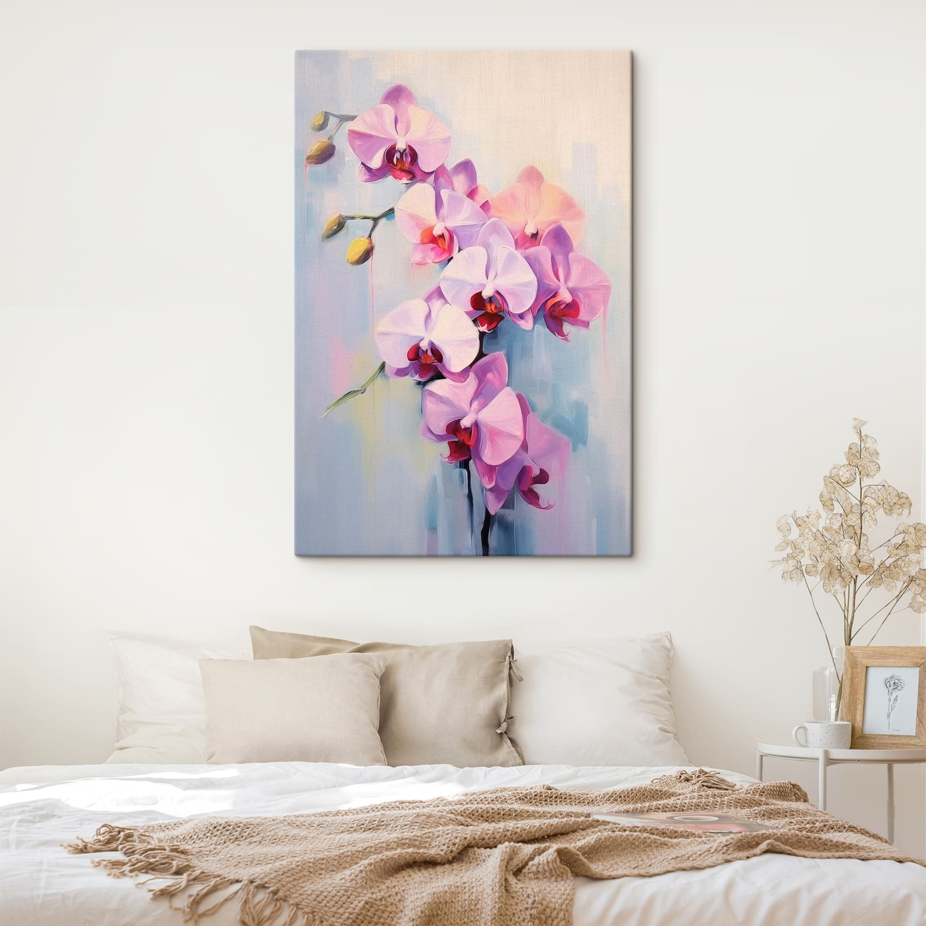 Painting of purple flowers Painting of purple flowers