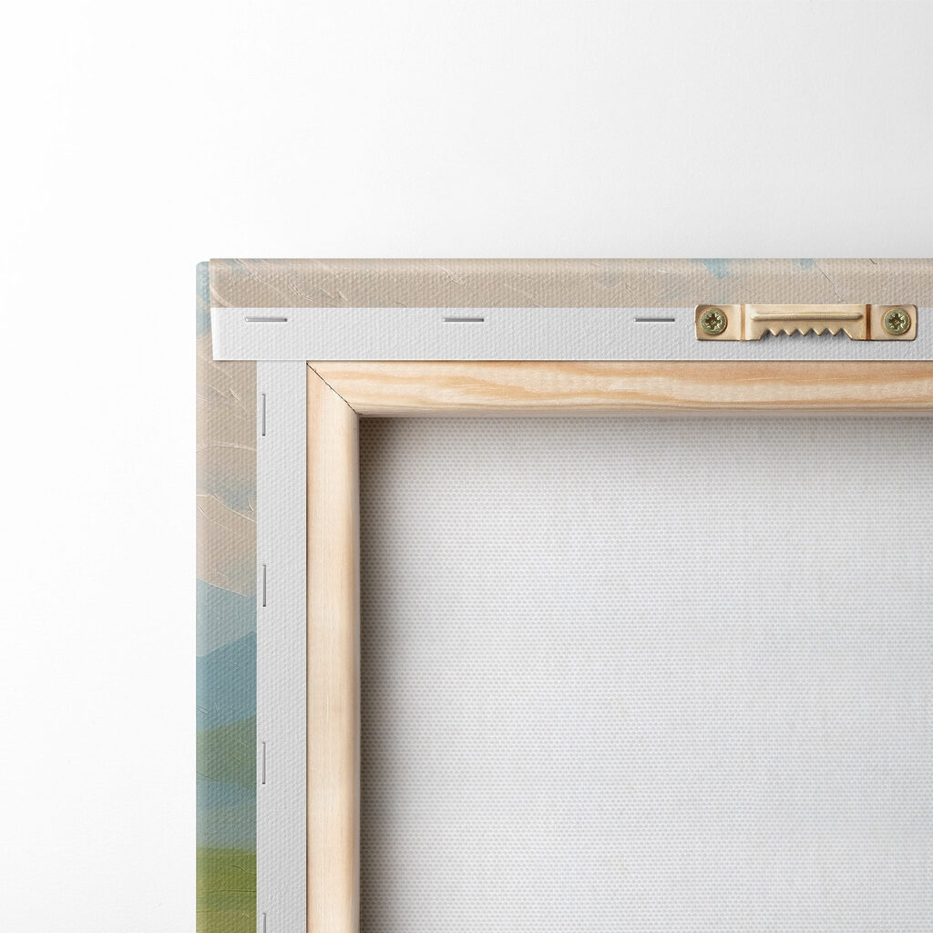 Field of flowers and mountains