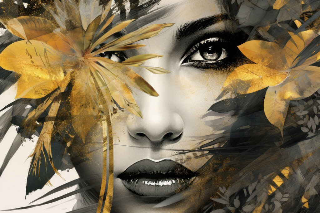 Mystical beauty surrounded by nature