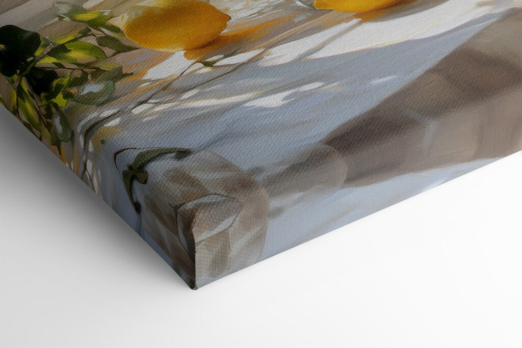 Yellow flowers in vases with lemons Yellow flowers in vases with lemons