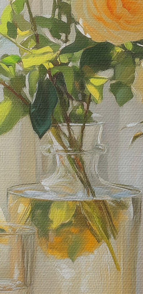 Yellow flowers in vases with lemons Yellow flowers in vases with lemons