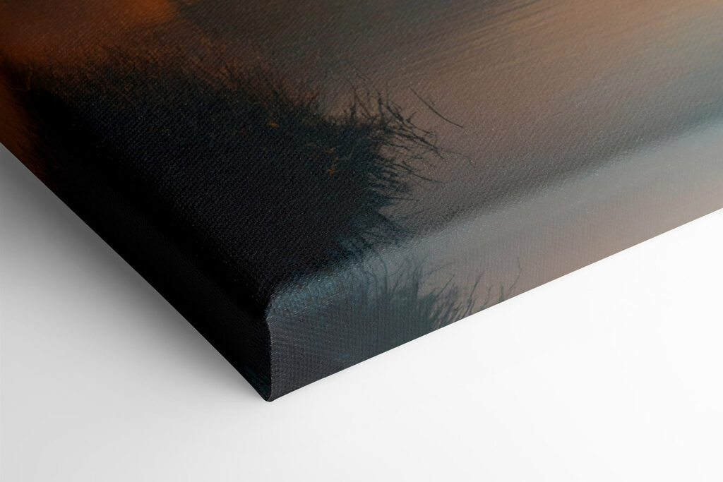 Lake with trees and mountains in the background