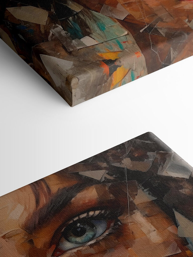 Painting of a woman's face Painting of a woman's face