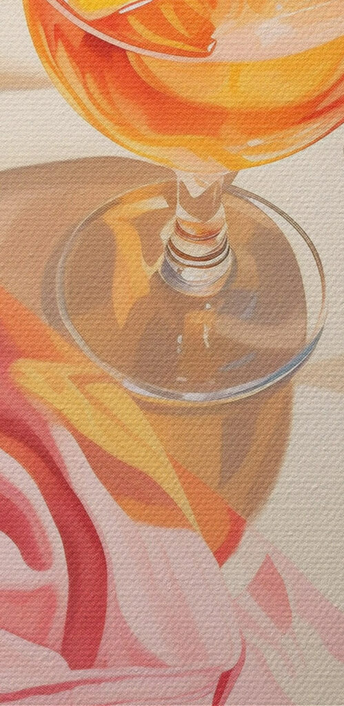 Group of glasses of wine and sunglasses on a blanket