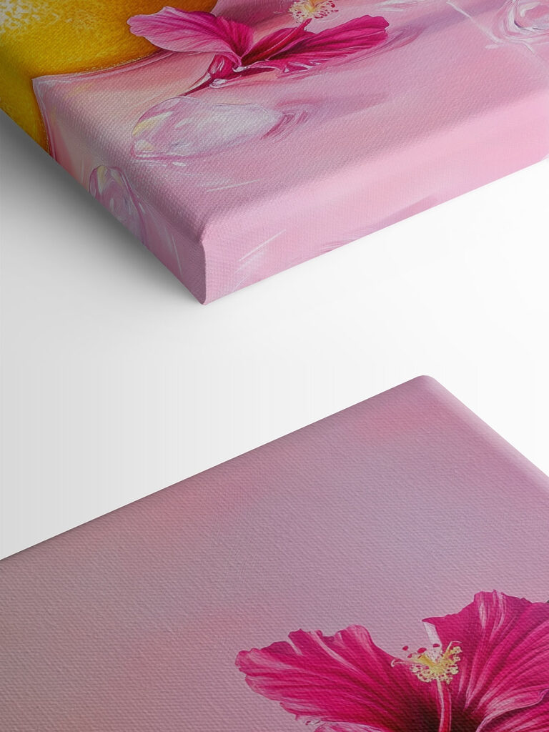 Glass with pink drink and lemons Glass with pink drink and lemons