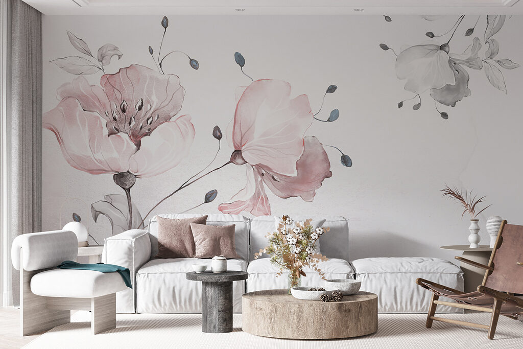 Delicate floral watercolor design